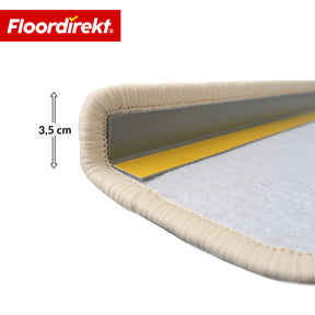 Stufenmatte | Monaco | Rutschhemmende Treppenmatte aus Polypropylen, robust, schalldämmend & pflegeleicht in halbrunder Form
