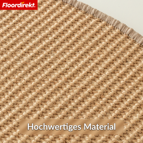 Sisal Stufenmatte | Pearl | Halbrunde rutschfeste Treppenmatte, schalldämmend & langlebig