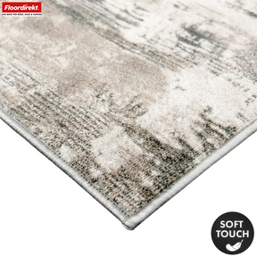 Teppichläufer | Ravena | Moderner Läufer in Anthrazit, Braun & Sand | Abstraktes Design mit rutschhemmender Gel-Rückseite