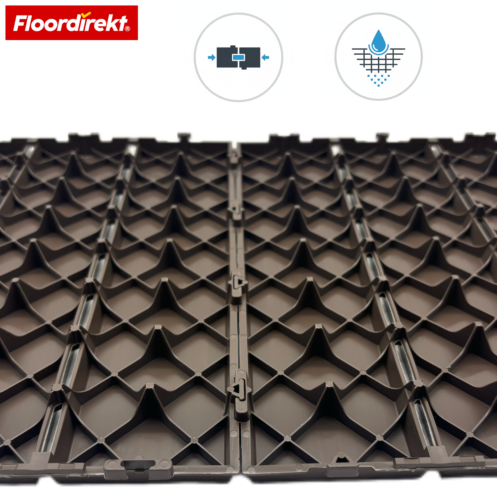 Terrassenfliesen | Majestic | Braun | 30x30 cm Klickfliesen in Holzdielenoptik | Witterungsbeständig & pflegeleicht