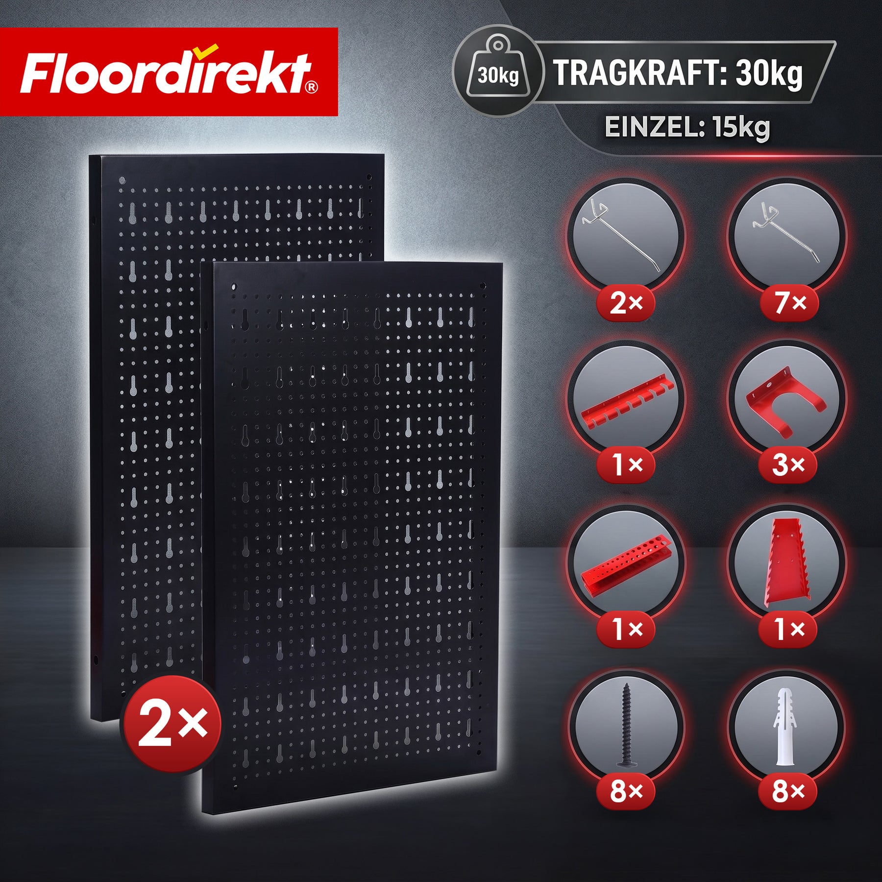 T1_Schwarz / Rot - 2 Platten Set