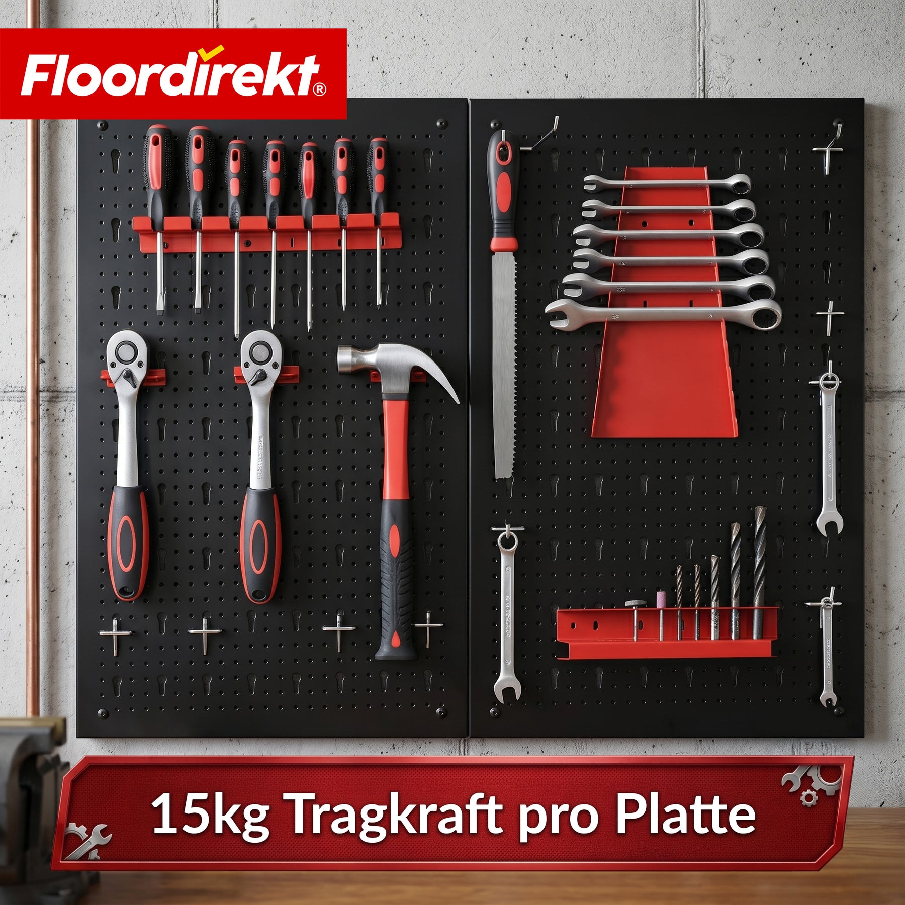 T7_Schwarz / Rot - 2 Platten Set