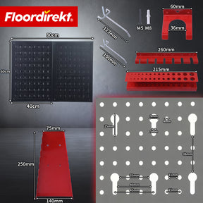 T8_Schwarz / Rot - 2 Platten Set