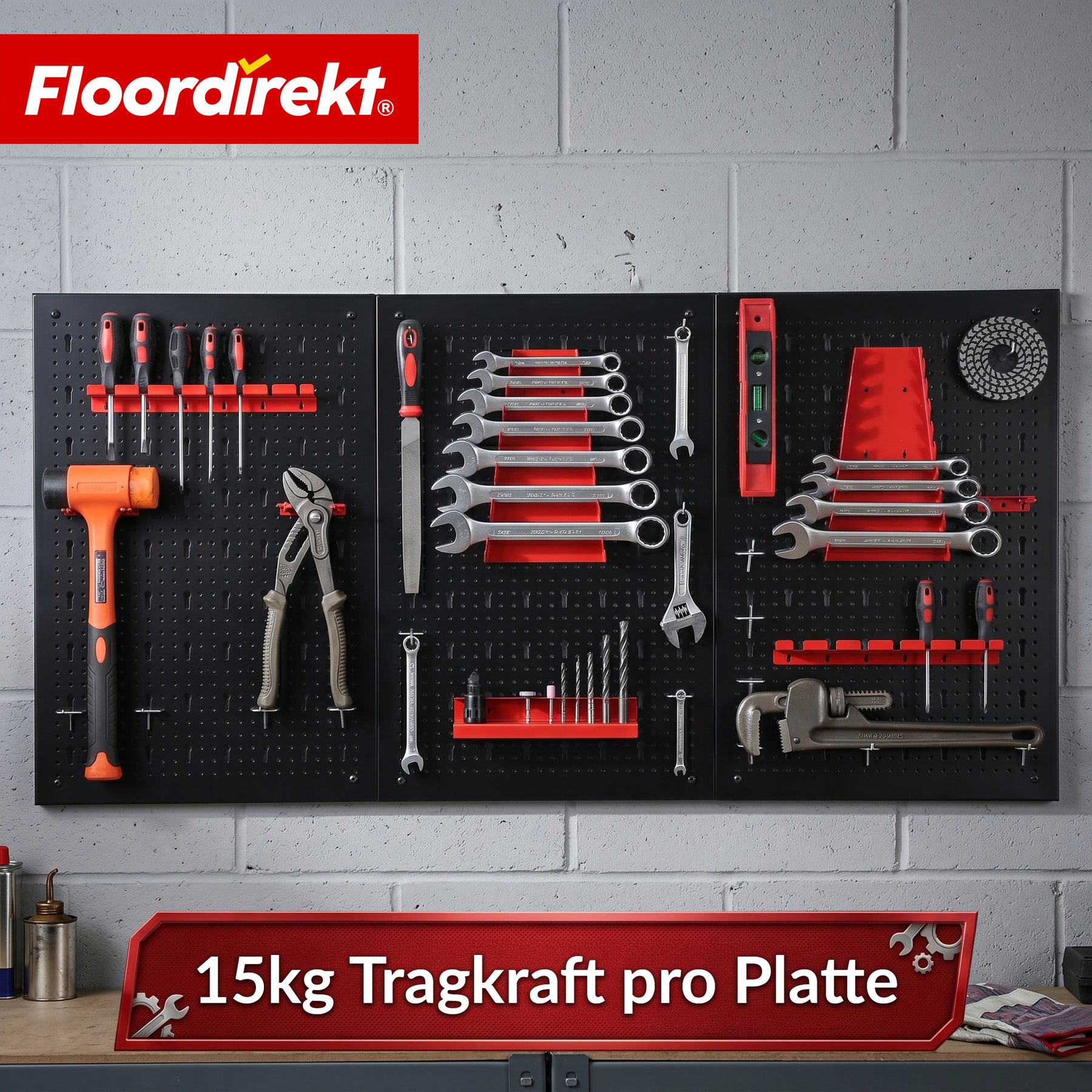 T7_Schwarz / Rot - 3 Platten Set