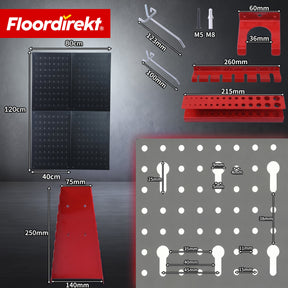 T8_Schwarz / Rot - 4 Platten Set