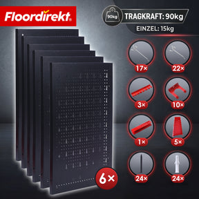 T1_Schwarz / Rot - 6 Platten Set