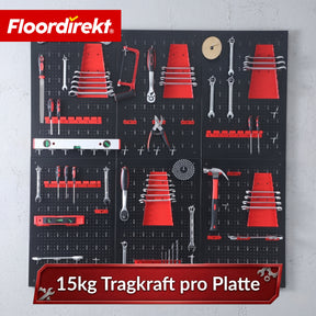 T7_Schwarz / Rot - 6 Platten Set