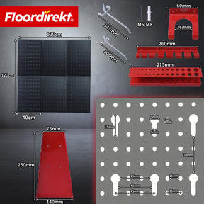 T8_Schwarz / Rot - 6 Platten Set