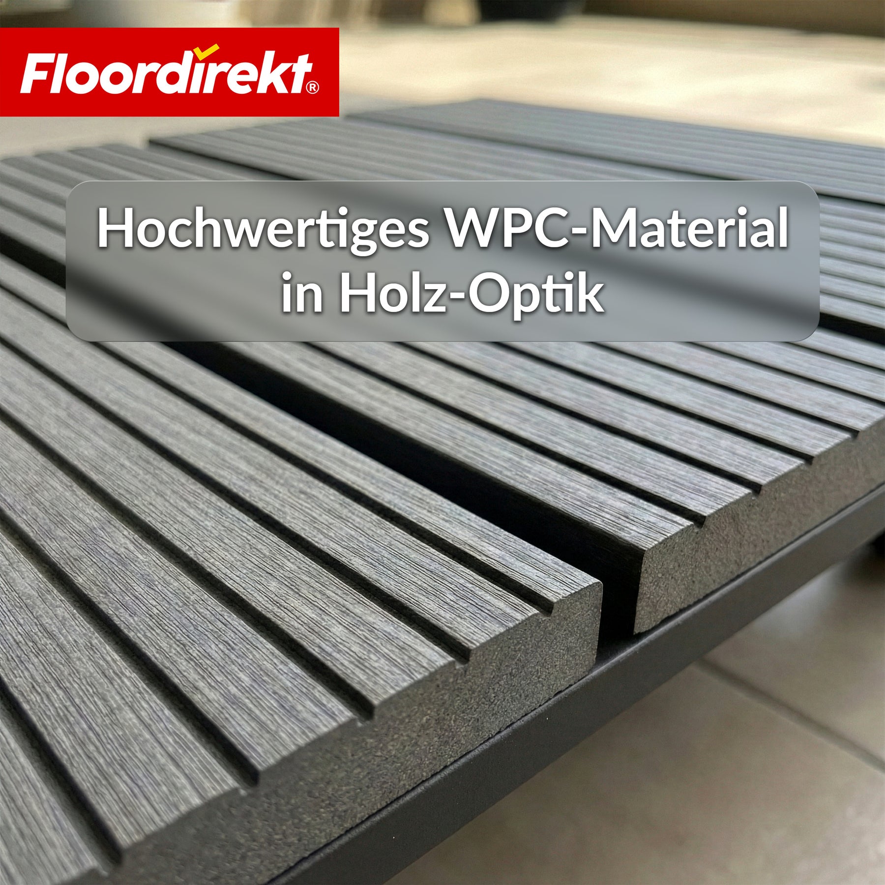WPC-Pflanzenroller | Marquis | Rolluntersetzer 30 x 30 cm | 360° Lenkrollen mit Bremse | Tragkraft bis 80 kg