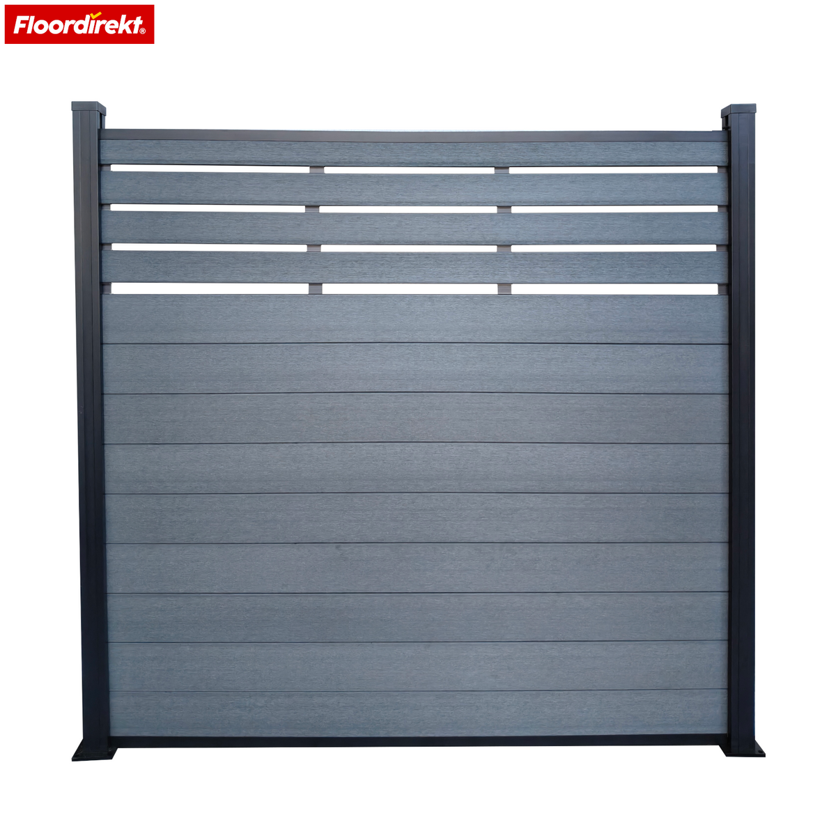 WPC Sichtschutzzaun | Elba | 180x180 cm Anthrazit | Wetterfest, UV-stabil & pflegeleicht mit Aluminium-Pfosten